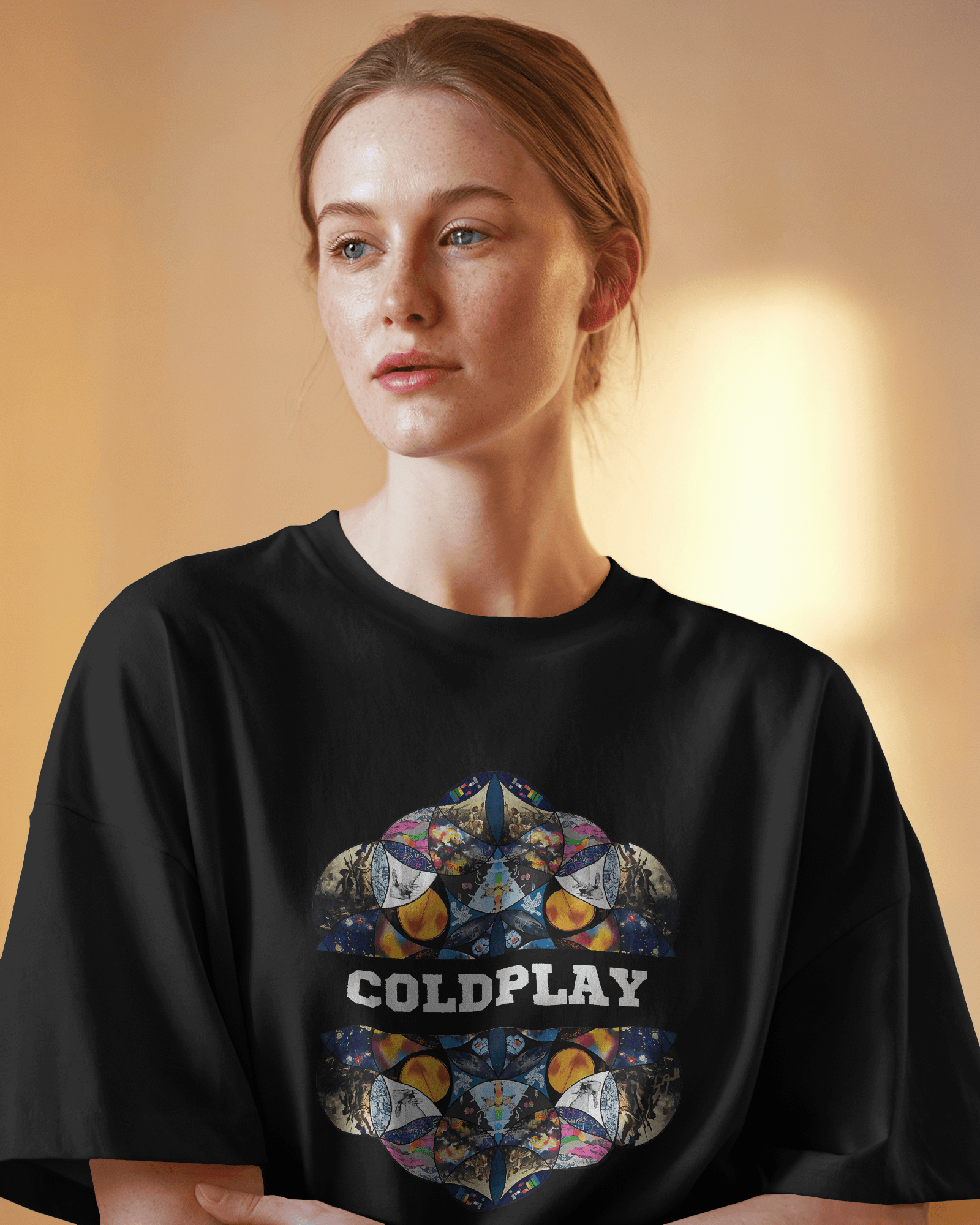 Black t-shirt from Nitorious Atelier featuring a bold Coldplay-inspired graphic print. Made from premium cotton, this t-shirt combines style and comfort, perfect for music lovers