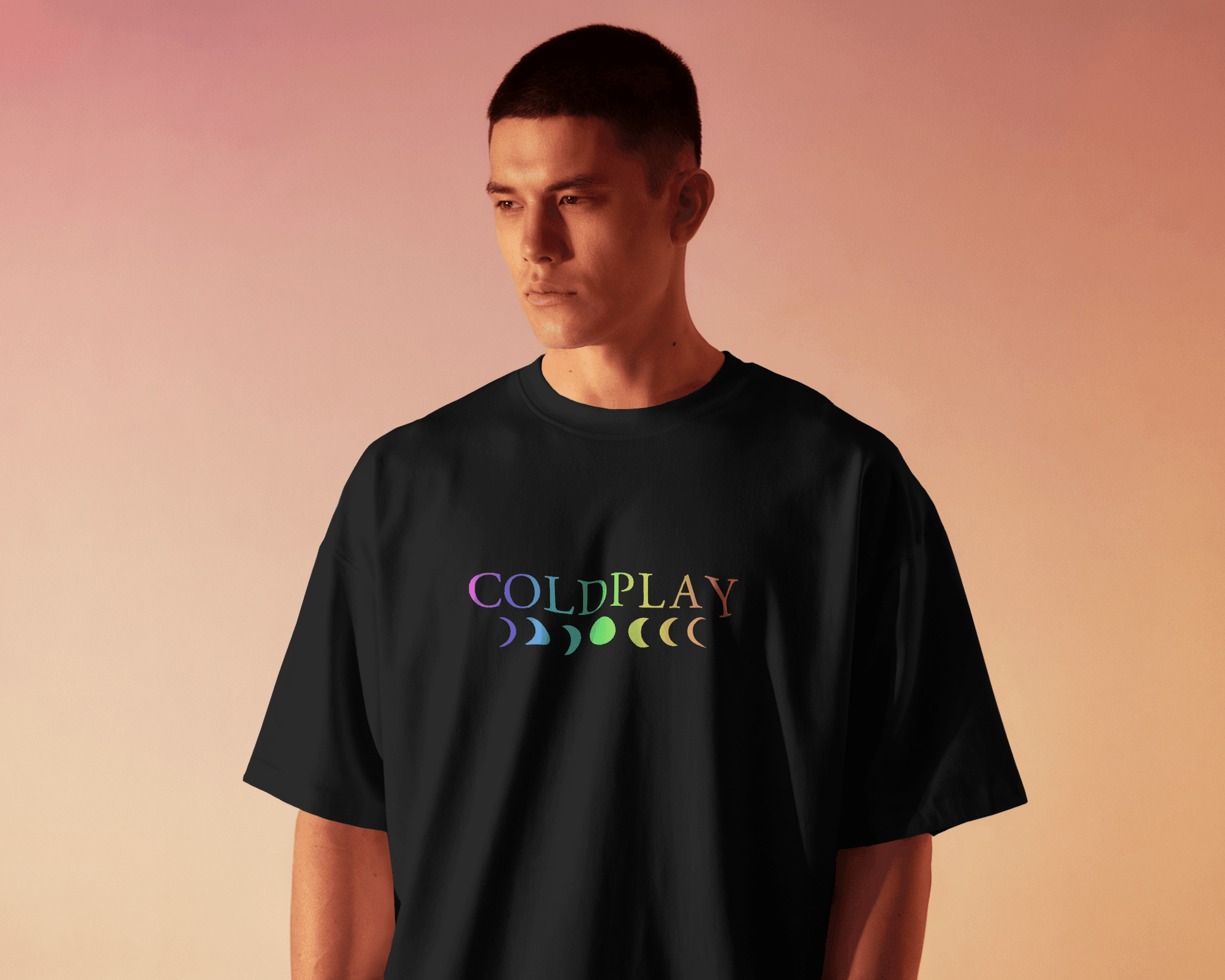 Black t-shirt from Nitorious Atelier featuring a bold Coldplay-inspired graphic print. Made from premium cotton, this t-shirt combines style and comfort, perfect for music lovers