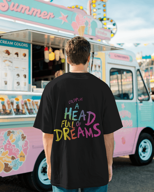 Coldplay Oversized Black T-shirt - Made On Order
