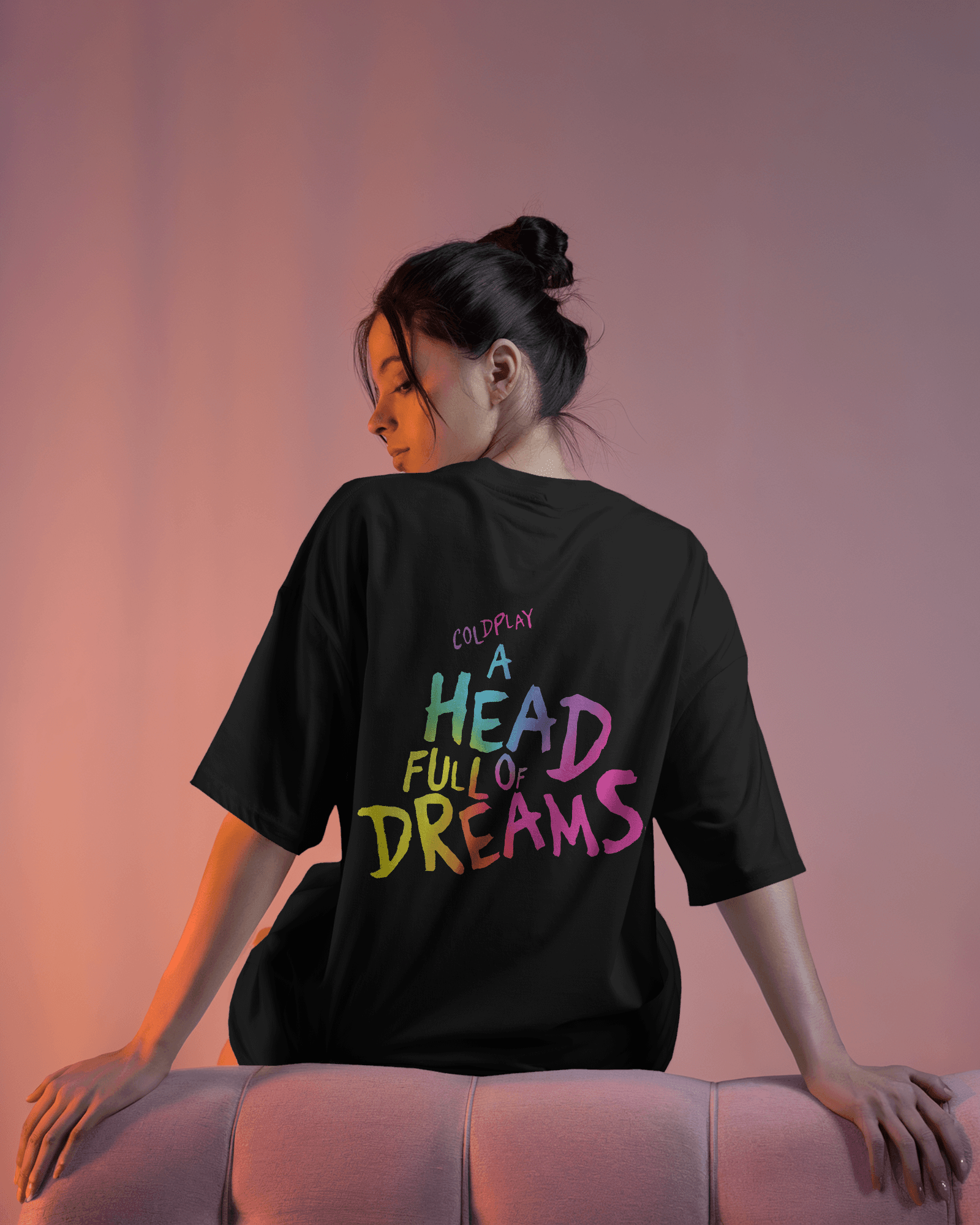 Black t-shirt from Nitorious Atelier featuring a bold Coldplay-inspired graphic print. Made from premium cotton, this t-shirt combines style and comfort, perfect for music lovers