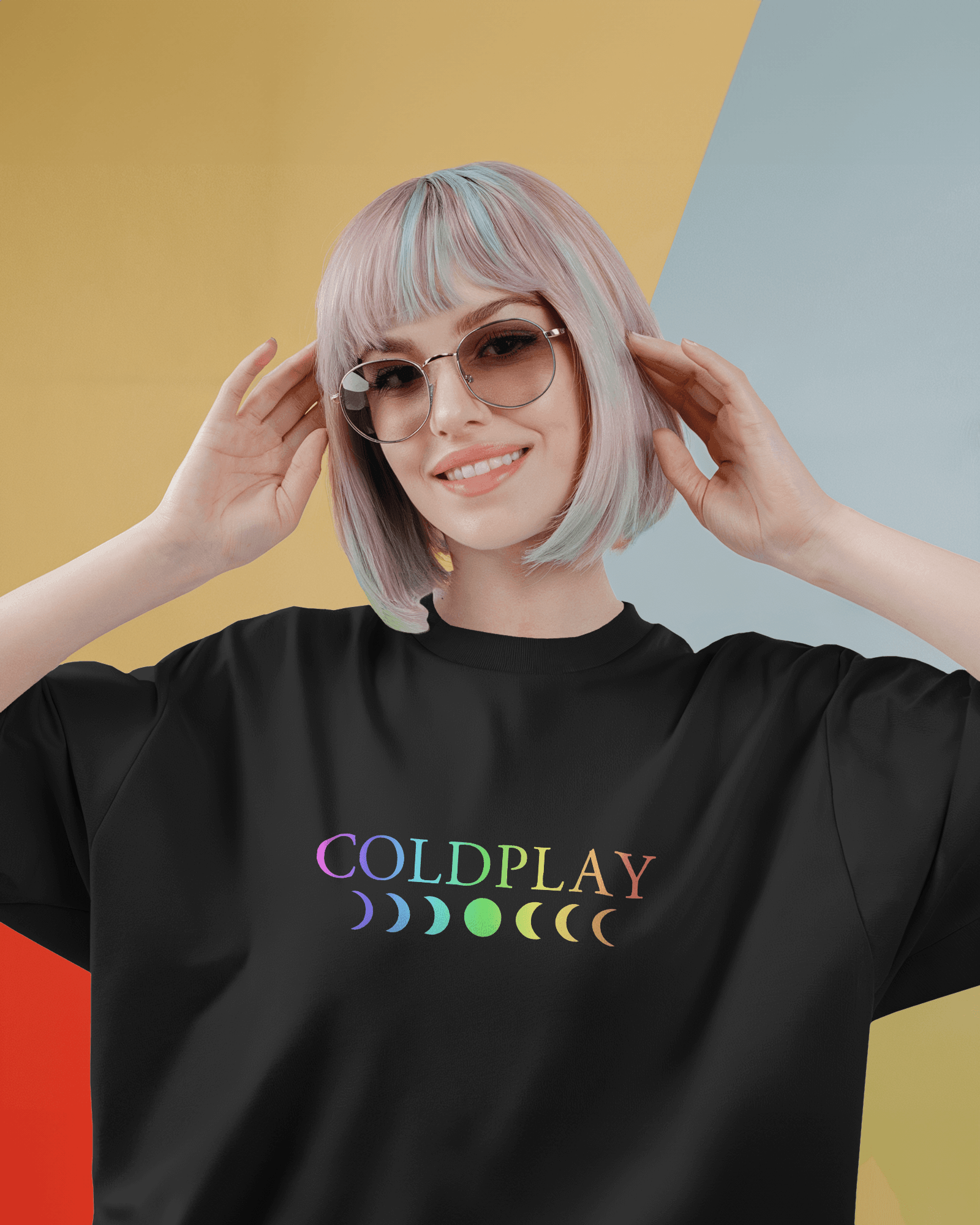 Black t-shirt from Nitorious Atelier featuring a bold Coldplay-inspired graphic print. Made from premium cotton, this t-shirt combines style and comfort, perfect for music lovers