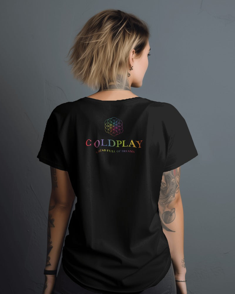 Nitorious Atelier Coldplay t-shirt featuring a vibrant, artistic design inspired by the band's iconic album art. Made from premium cotton, this regular fit t-shirt offers comfort, durability, and a stylish way to showcase your love for Coldplay.