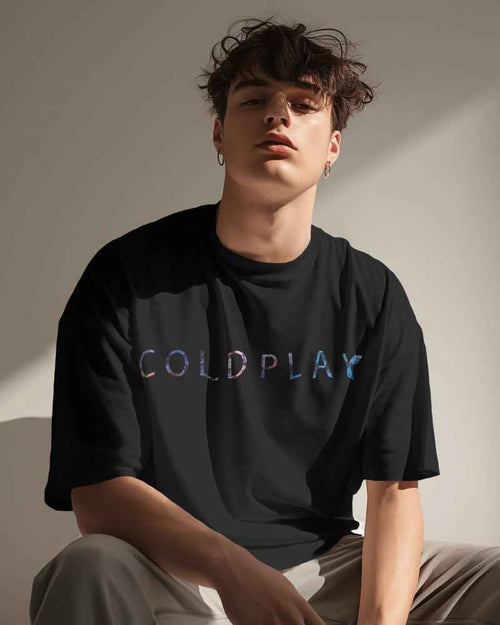 Coldplay Regular Fit Black  T-shirt- Made On Order