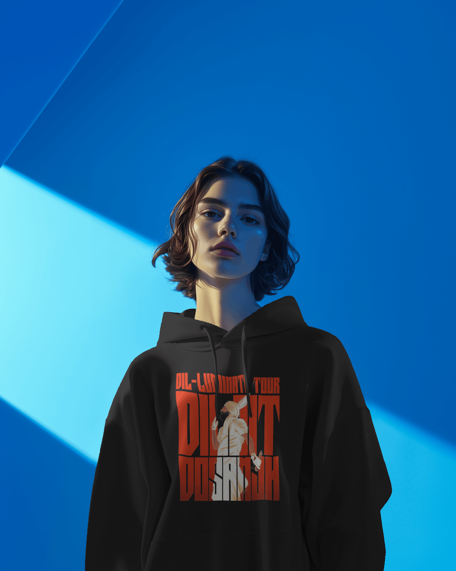 Nitorious Atelier Diljit Dosanjh Black Luxe Hoodie.