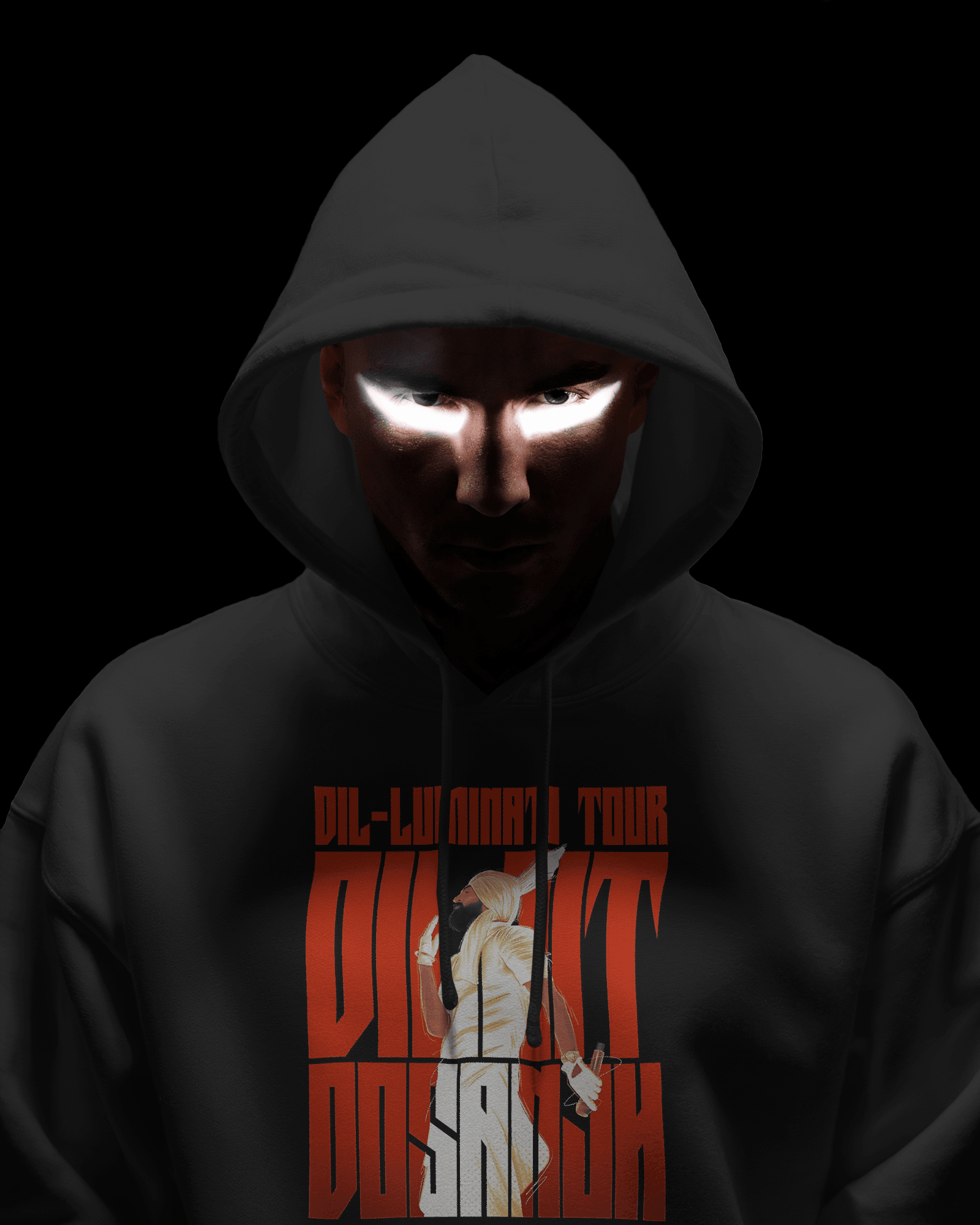 Nitorious Atelier Diljit Dosanjh Black Luxe Hoodie.