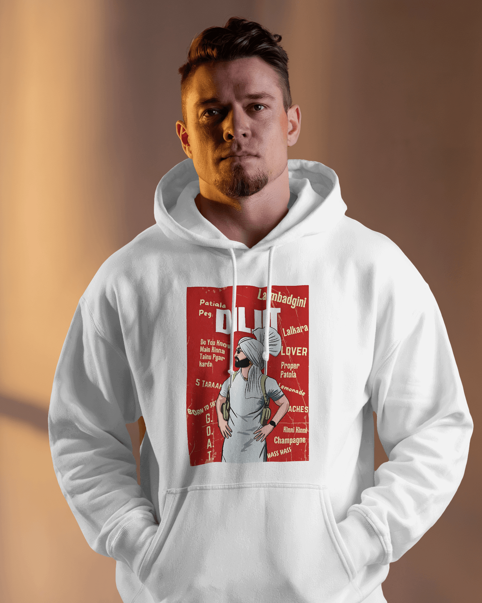 Diljit Dosanjh G.O.A.T Luxe Printed Hoodie.