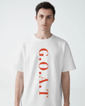Diljit Dosanjh Aura Tour G.O.A.T Regular Fit White Tshirt