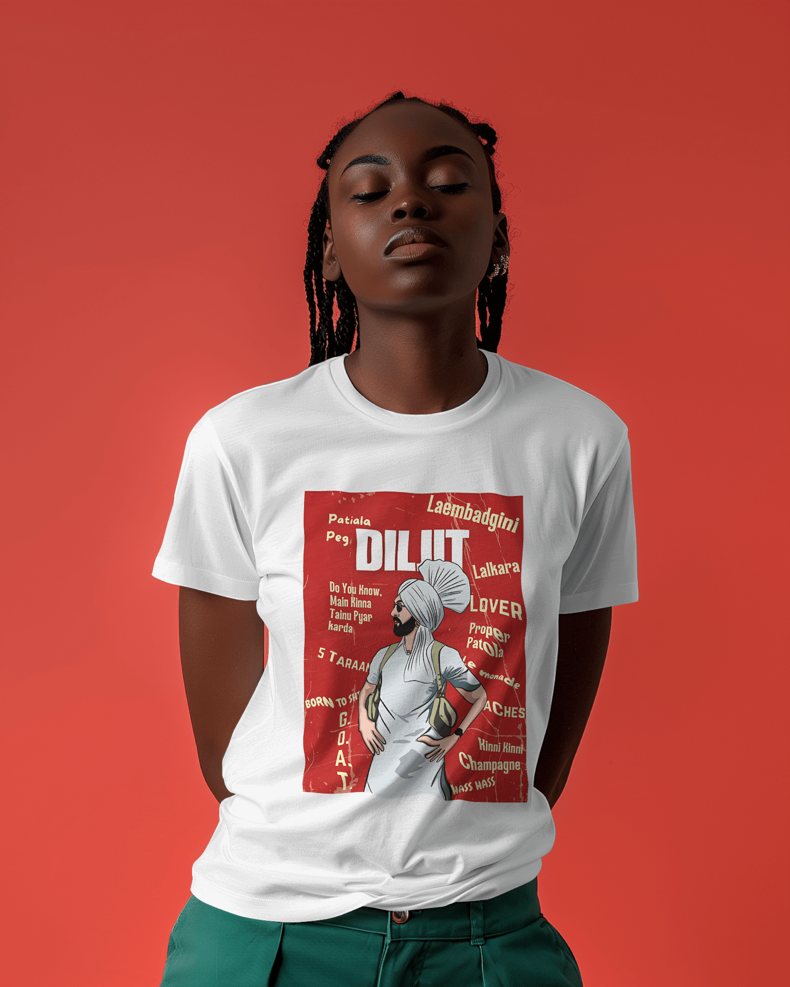 Diljit Dosanjh Regular White T-shirt.