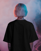 Diljit Aura Tour Oversized Black Tshirt