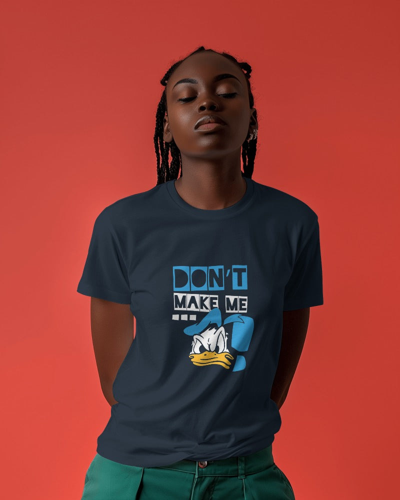 Donald blue regular fit t-shirt from Nitorious Atelier. This stylish tee features a vibrant graphic of Donald, made from premium cotton for superior comfort and durability. Perfect for adding a fun touch to your casual wardrobe