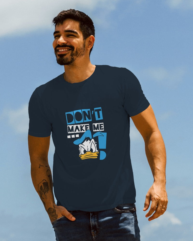 Donald blue regular fit t-shirt from Nitorious Atelier. This stylish tee features a vibrant graphic of Donald, made from premium cotton for superior comfort and durability. Perfect for adding a fun touch to your casual wardrobe