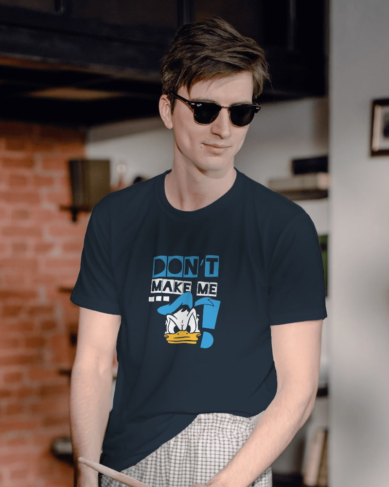 Donald blue regular fit t-shirt from Nitorious Atelier. This stylish tee features a vibrant graphic of Donald, made from premium cotton for superior comfort and durability. Perfect for adding a fun touch to your casual wardrobe