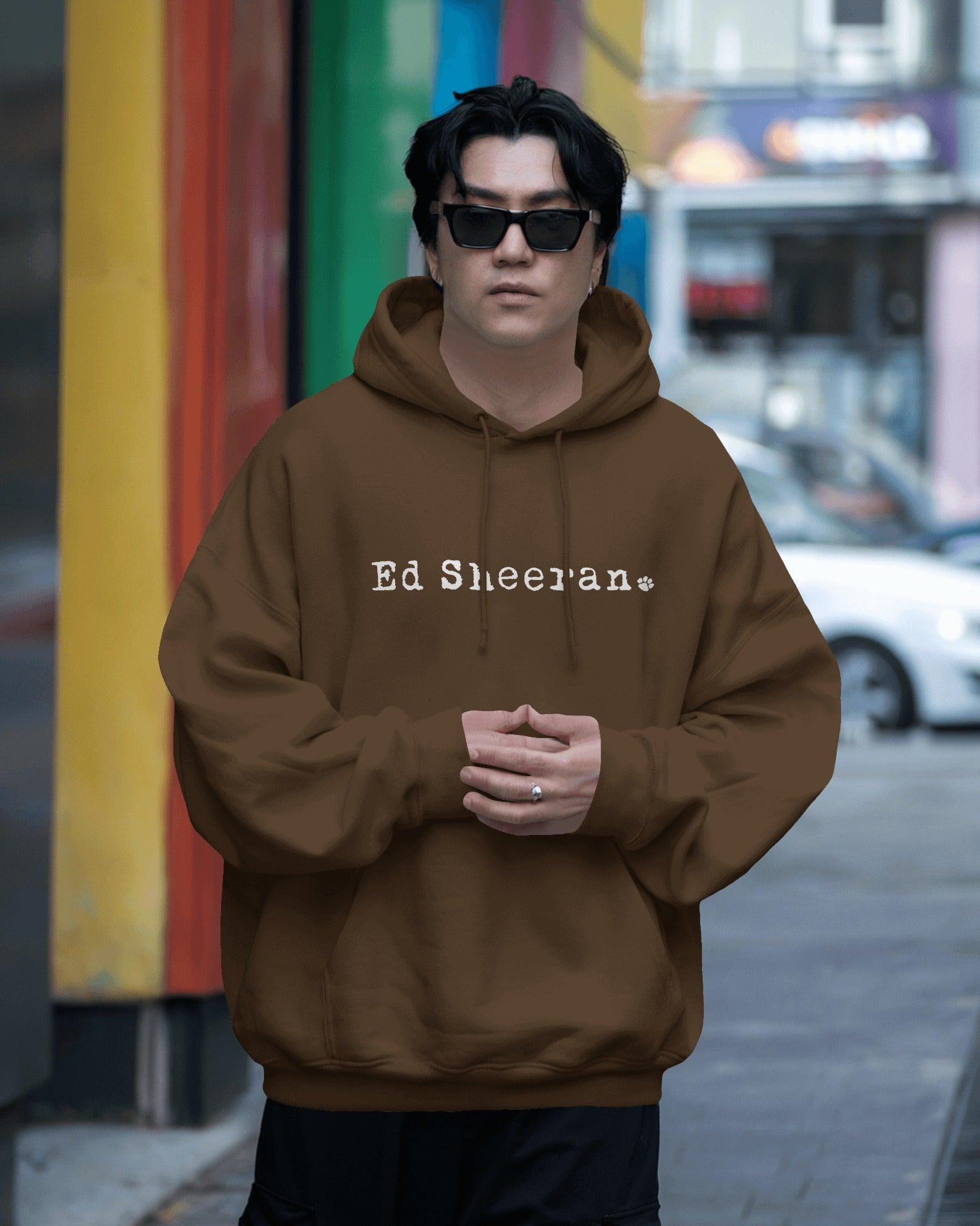 Brown luxe hoodie inspired by Ed Sheeran, from Nitorious Atelier. Made from premium cotton fleece for ultimate comfort and style, this hoodie features a cosy fit and a timeless design, perfect for casual and music-inspired outfits.