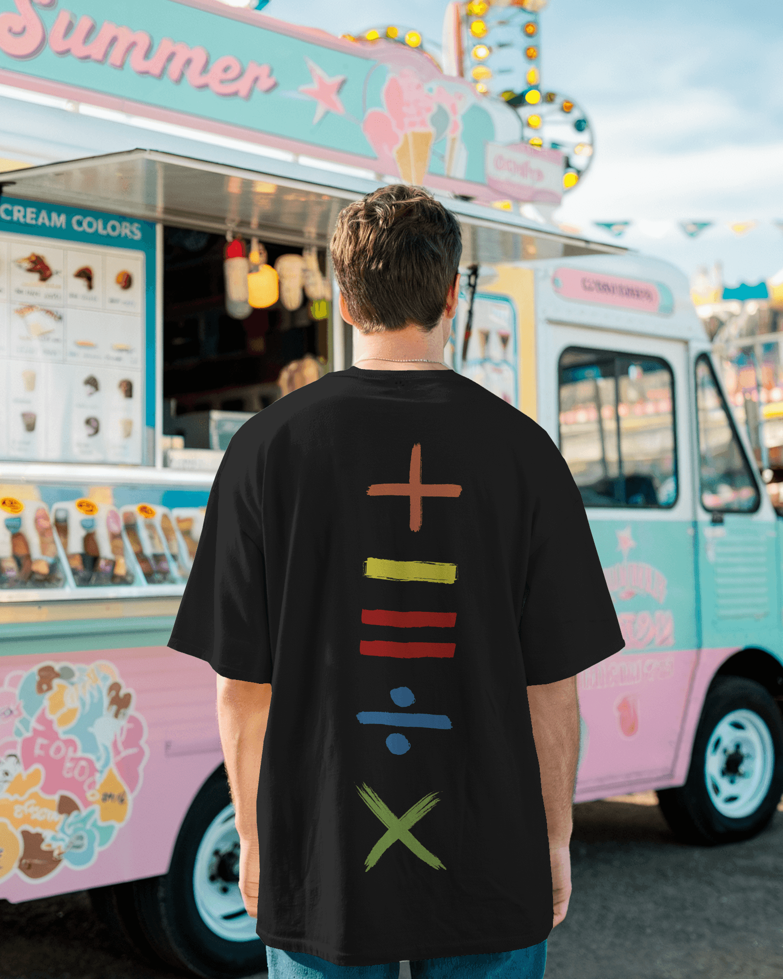 Ed Sheeran Oversized Black T-shirt by Nitorious Atelier. This black t-shirt showcases a sleek design inspired by Ed Sheeran, crafted from premium cotton. With its oversized fit, it offers a perfect blend of comfort and style for music lovers and casual wear enthusiasts.