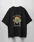 Feel The Heat Oversized Black T-shirt