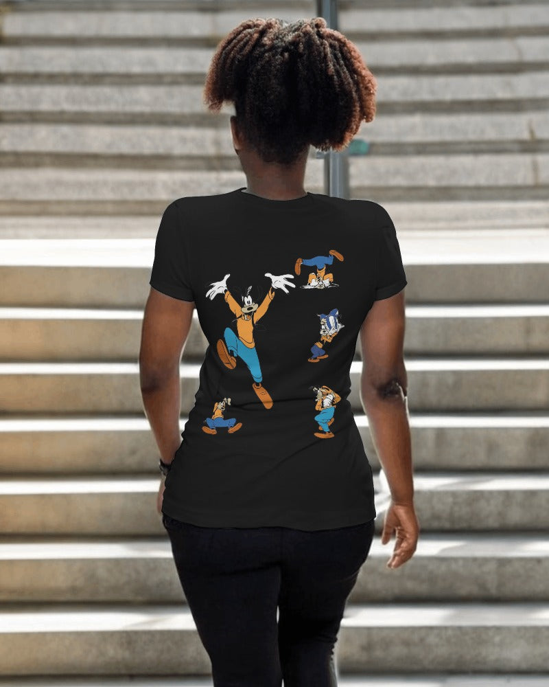 Black regular fit t-shirt from Nitorious Atelier featuring a Goofy graphic. Made from premium cotton, this t-shirt offers a fun and comfortable choice for all Goofy fans.