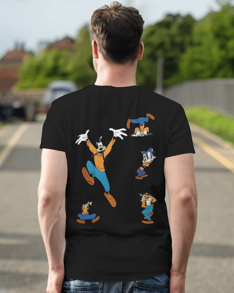 Black regular fit t-shirt from Nitorious Atelier featuring a Goofy graphic. Made from premium cotton, this t-shirt offers a fun and comfortable choice for all Goofy fans.