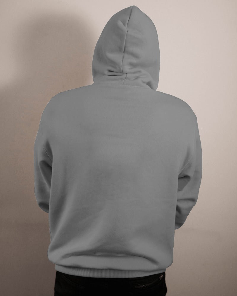 Nitorious Atelier grey Luxe hoodie made from premium cotton fleece, offering a soft and cozy fit. This hoodie features a sleek design and versatile color, perfect for adding a touch of luxury to your casual wardrobe.