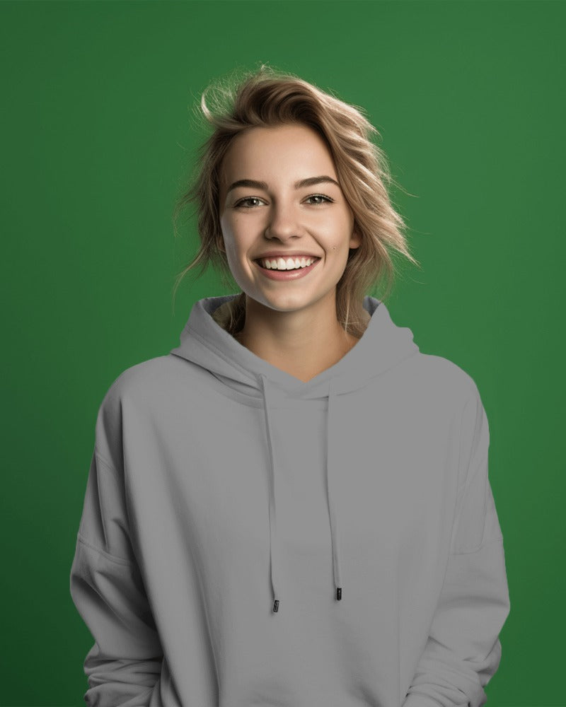 Nitorious Atelier grey Luxe hoodie made from premium cotton fleece, offering a soft and cozy fit. This hoodie features a sleek design and versatile color, perfect for adding a touch of luxury to your casual wardrobe.