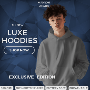 Nitorious Grey Luxe Hoodie