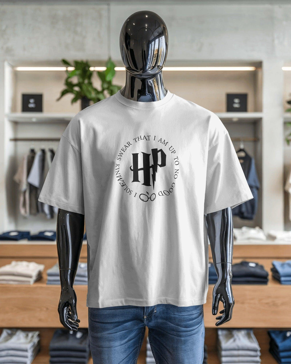 White Harry Potter-themed t-shirt from Nitorious Atelier featuring a magical design inspired by the Wizarding World. Made from premium cotton, this t-shirt offers superior comfort and durability for every Potterhead.
