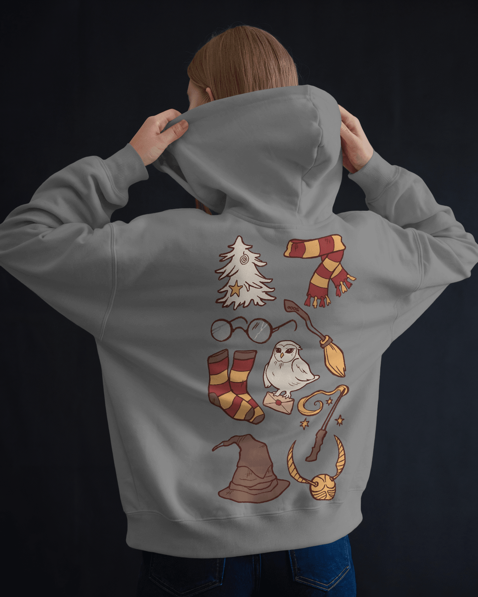 Harry Potter Grey Luxe Hoodie