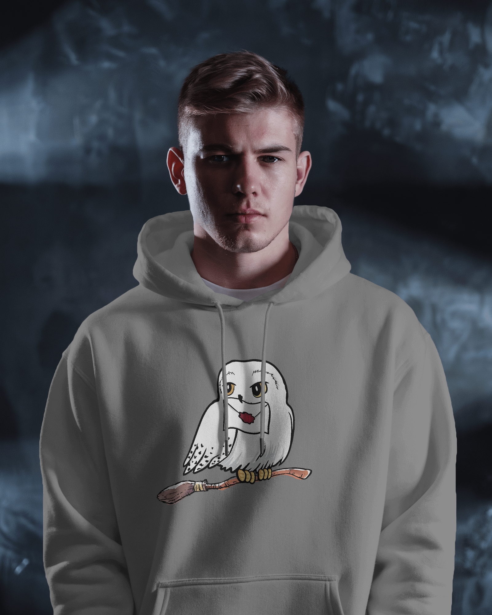 Grey hoodie featuring a timeless 'Harry Potter' themed design. Made from premium cotton fleece, this cosy and stylish hoodie is perfect for fans wanting to stay warm while adding a touch of magic to their outfit.