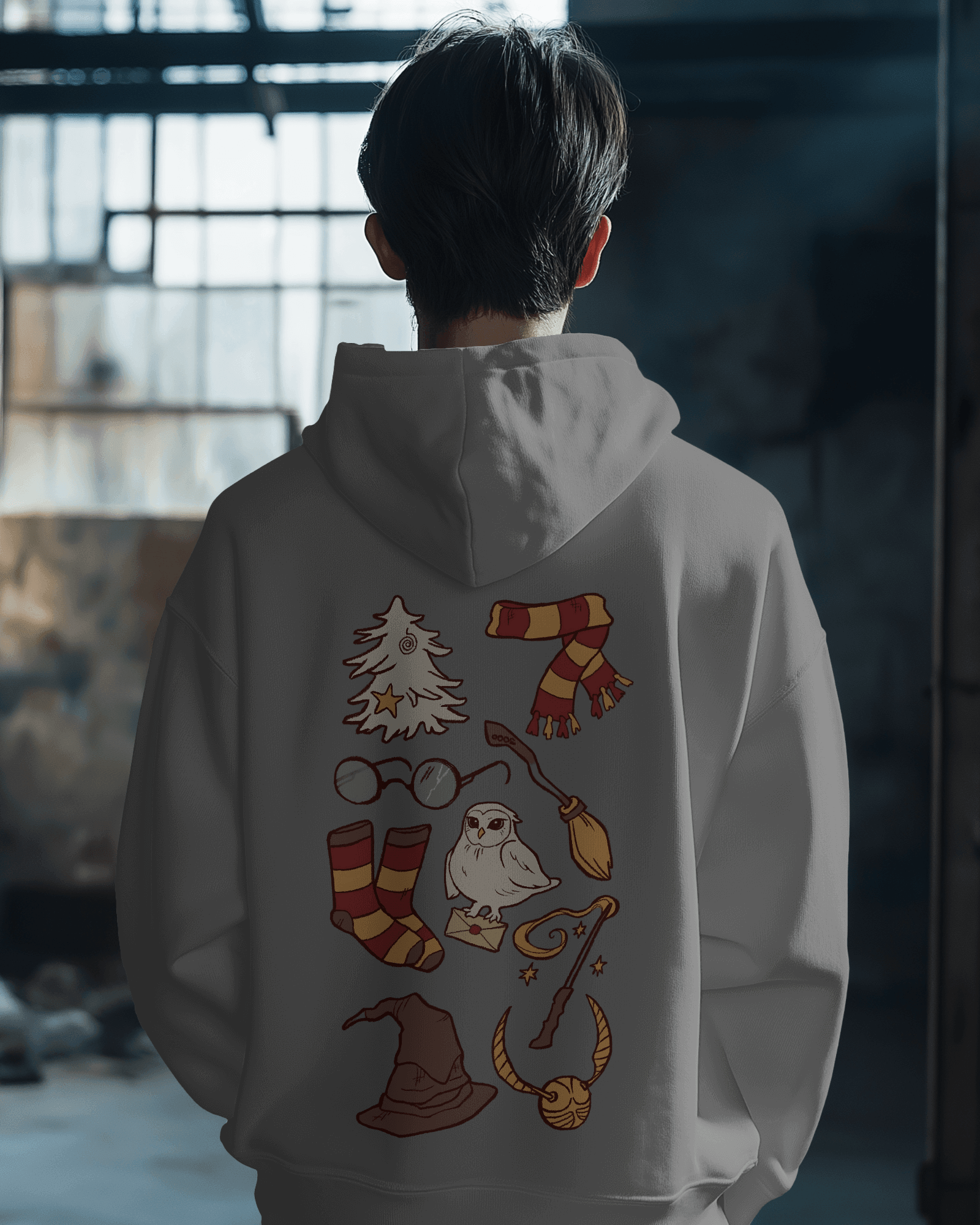 Harry Potter Grey Luxe Hoodie.