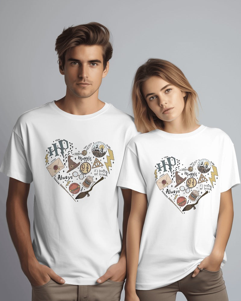 Oversized white Harry Potter t-shirt from Nitorious Atelier featuring a magical graphic design. Made from premium cotton, this t-shirt provides a comfortable and enchanting fit for every fan.