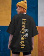 Honey Singh Millionaire Tour Oversized Black Tshirt- Made On Order