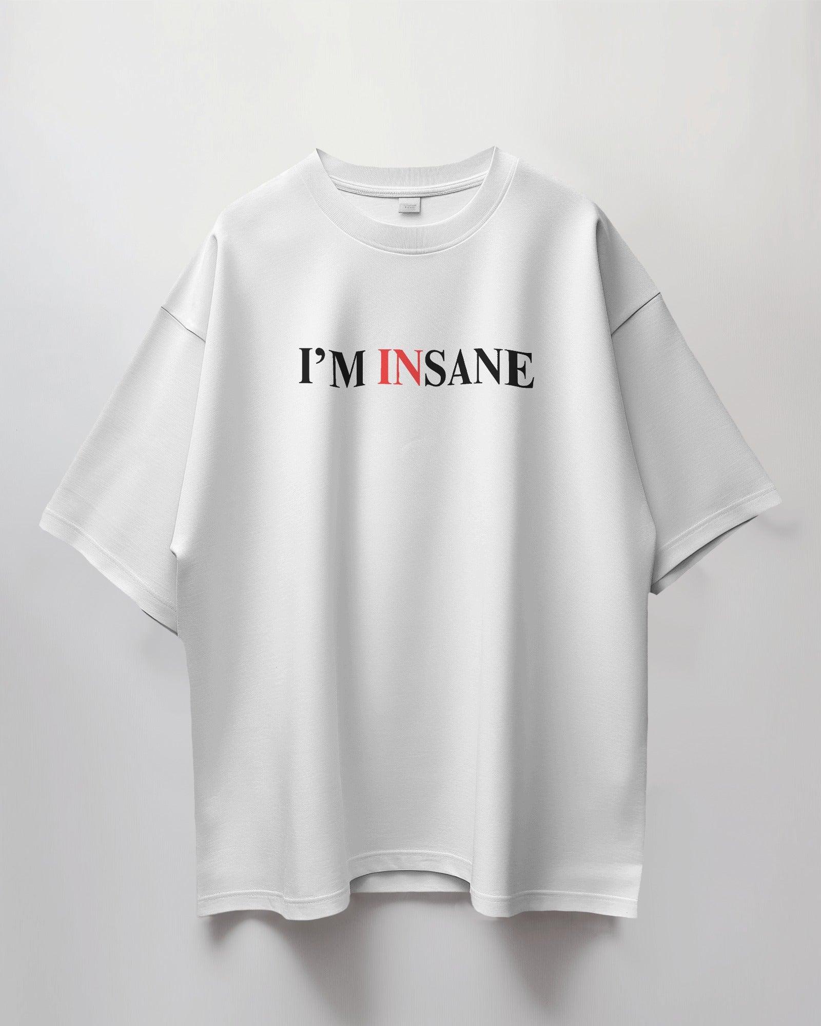 Oversized ‘I Am Sane and I’m Insane’ t-shirt from Nitorious Atelier. Bold, unfiltered, and full of contradictions—crafted from premium 220 GSM cotton for ultimate comfort and an eye-catching statement look
