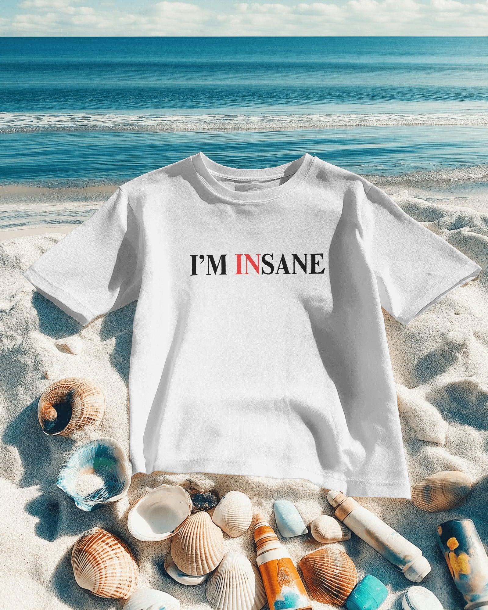 Oversized ‘I Am Sane and I’m Insane’ t-shirt from Nitorious Atelier. Bold, unfiltered, and full of contradictions—crafted from premium 220 GSM cotton for ultimate comfort and an eye-catching statement look