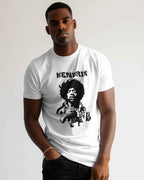 Jimi Hendrix Regular Fit White T-shirt