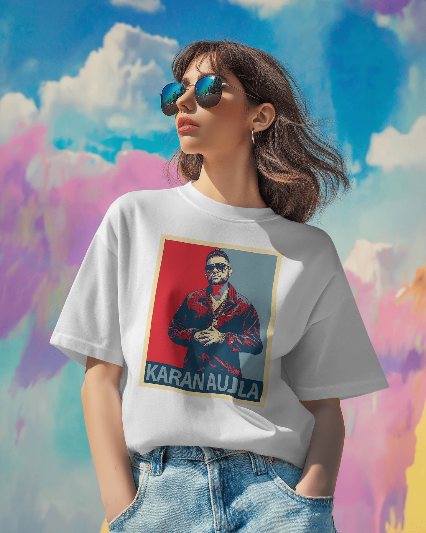 Karan Aujla t-shirt from Nitorious Atelier, featuring a bold graphic print of the Punjabi singer with intricate detailing. Made from premium 220 gsm cotton, this t-shirt offers both comfort and a stylish tribute to fans of Karan Aujla.