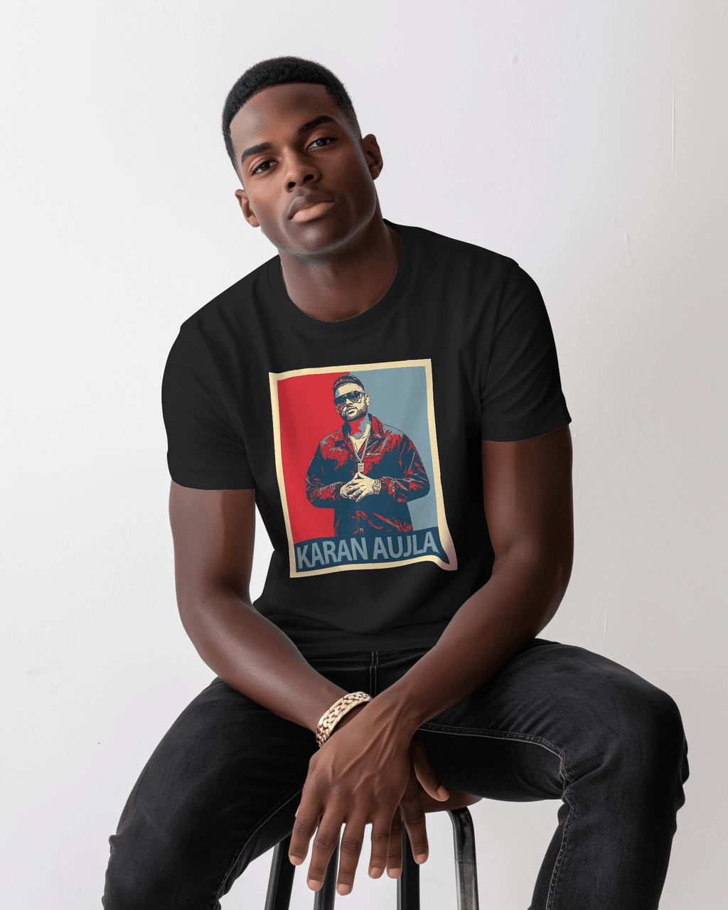 Karan Aujla Regular Fit Black.