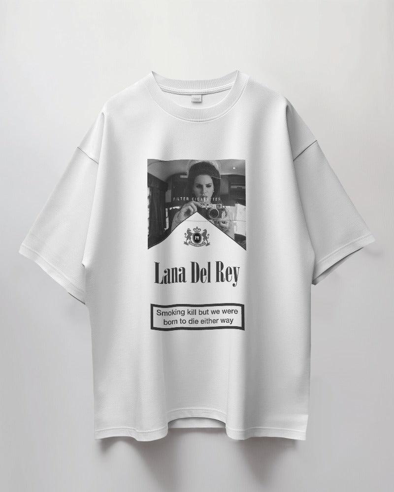 White t-shirt featuring a striking graphic of Lana Del Rey from Nitorious Atelier. Made from premium cotton, this t-shirt offers a soft, comfortable fit with a stylish tribute to the iconic singer.