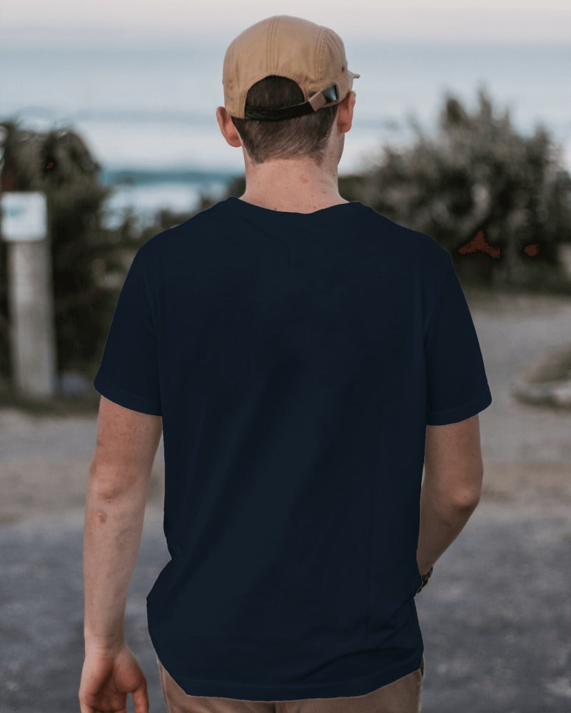 Leisure blue regular fit t-shirt from Nitorious Atelier. Made from premium cotton, this t-shirt offers ultimate comfort and a relaxed style, perfect for casual outings.