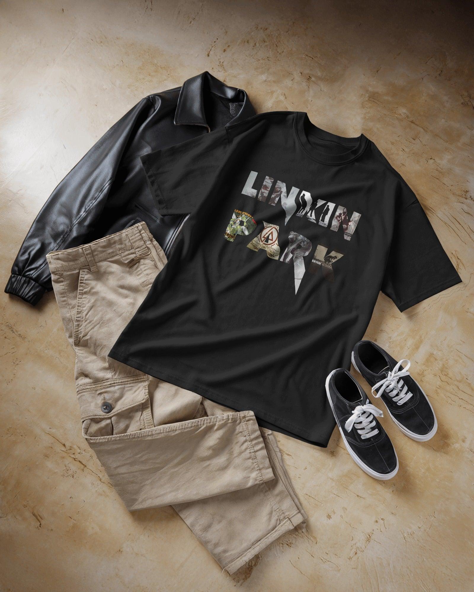 Linkin Park Band Oversized Black Tshirt