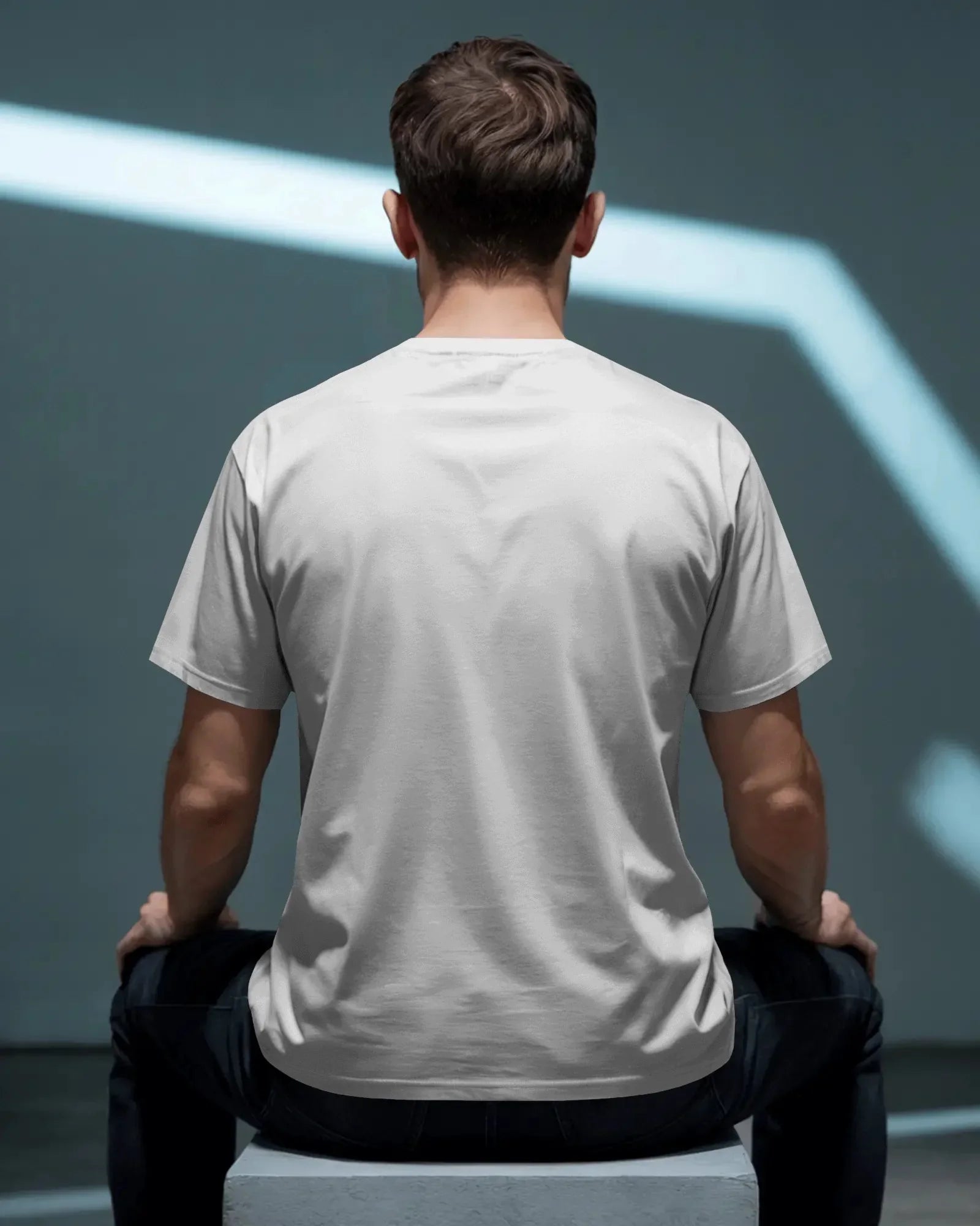 White oversized "Linkin Park From Zero" t-shirt from Nitorious Atelier, featuring a bold graphic inspired by the iconic band. Made from premium cotton, this tshirt offers a relaxed fit, exceptional comfort, and lasting durability