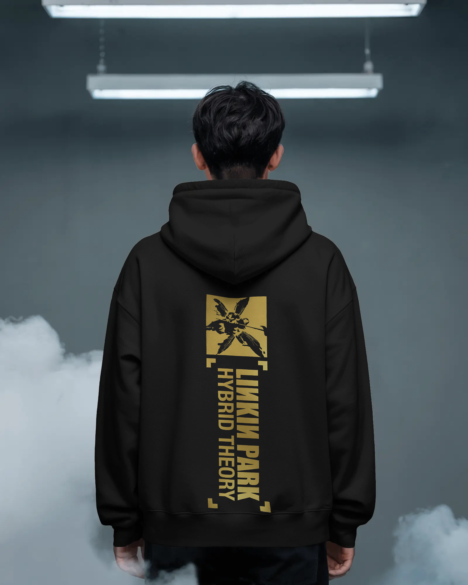 Nitoirous Atelier Linkin Park Hybrid Theory Black Luxe Hoodie