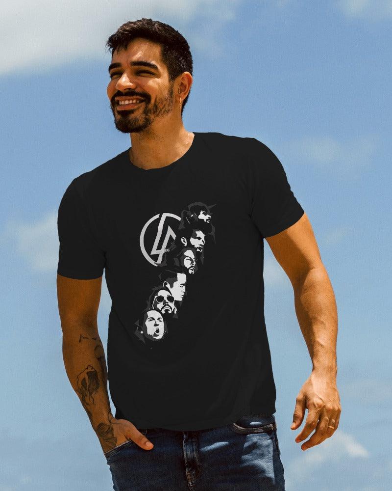 Black regular fit t-shirt from Nitorious Atelier featuring a Linkin Park graphic. Made from premium cotton, this t-shirt ensures style and comfort for all Linkin Park fans.