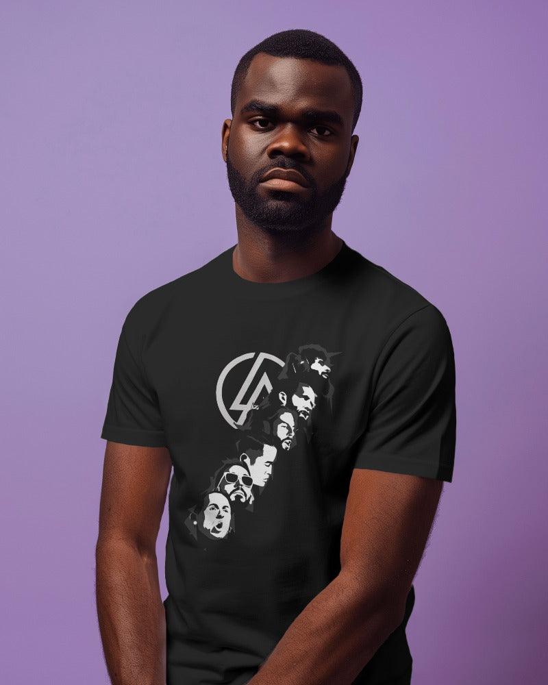 Black regular fit t-shirt from Nitorious Atelier featuring a Linkin Park graphic. Made from premium cotton, this t-shirt ensures style and comfort for all Linkin Park fans.