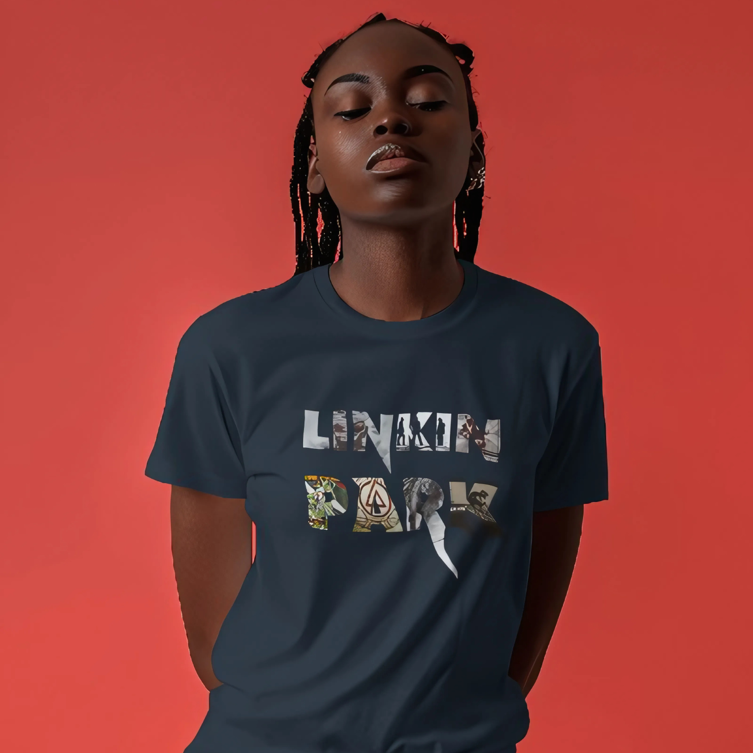 Linkin Park blue t-shirt from Nitorious Atelier featuring a bold graphic inspired by the iconic band. Made from premium cotton, this t-shirt offers a comfortable fit and durable quality, perfect for music lovers and fans of Linkin Park