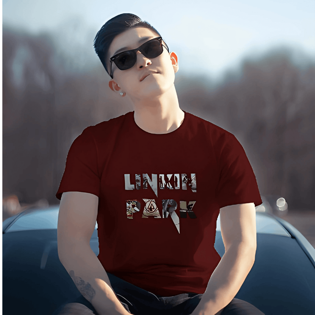 Linkin Park Regular Fit Maroon.