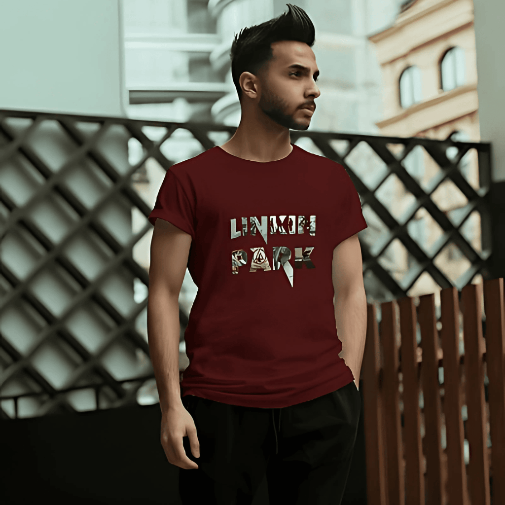 Linkin Park Regular Fit Maroon.