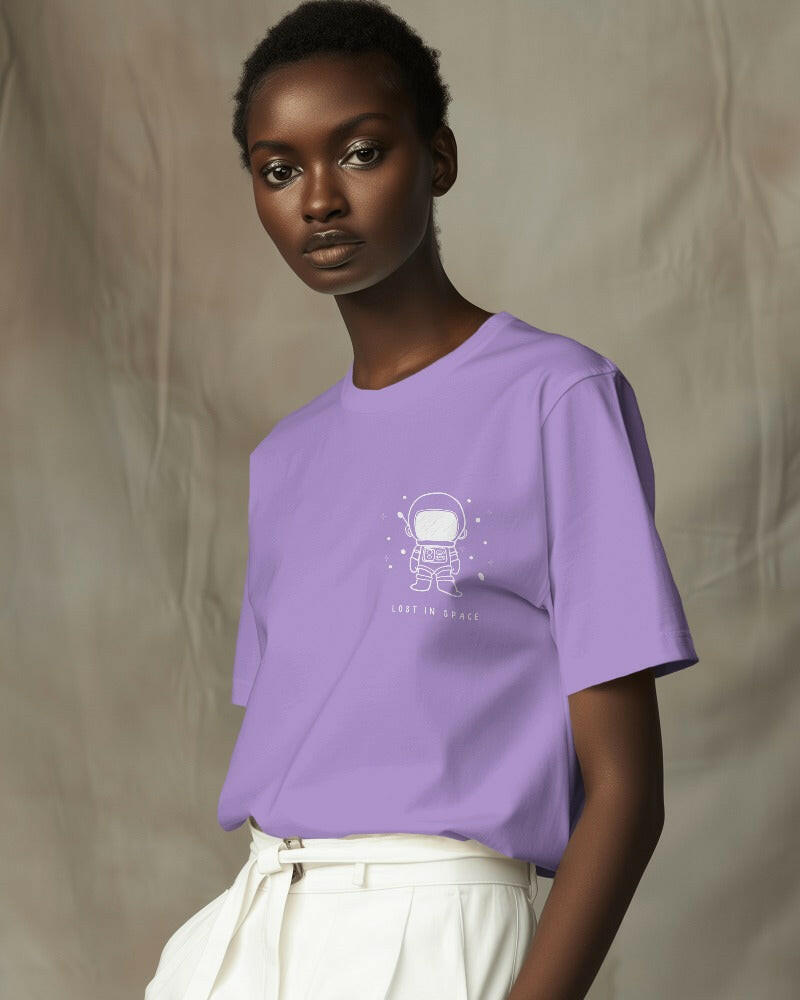 An oversized, Lost in Space Printed tee from Nitorious Atelier, offering comfort and style in equal measure.