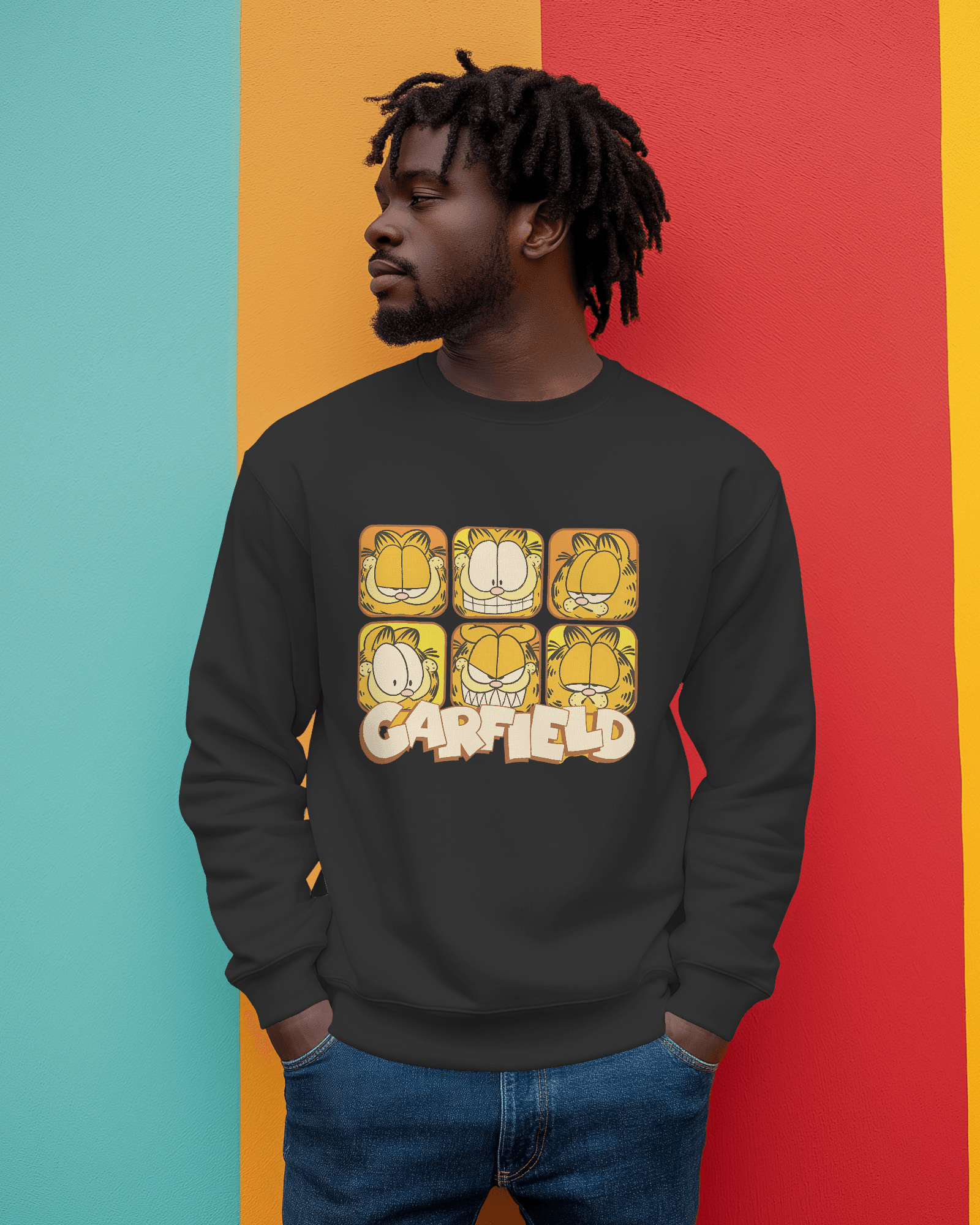 Nitorious Atelier Luxe Black Garfield Sweatshirt.