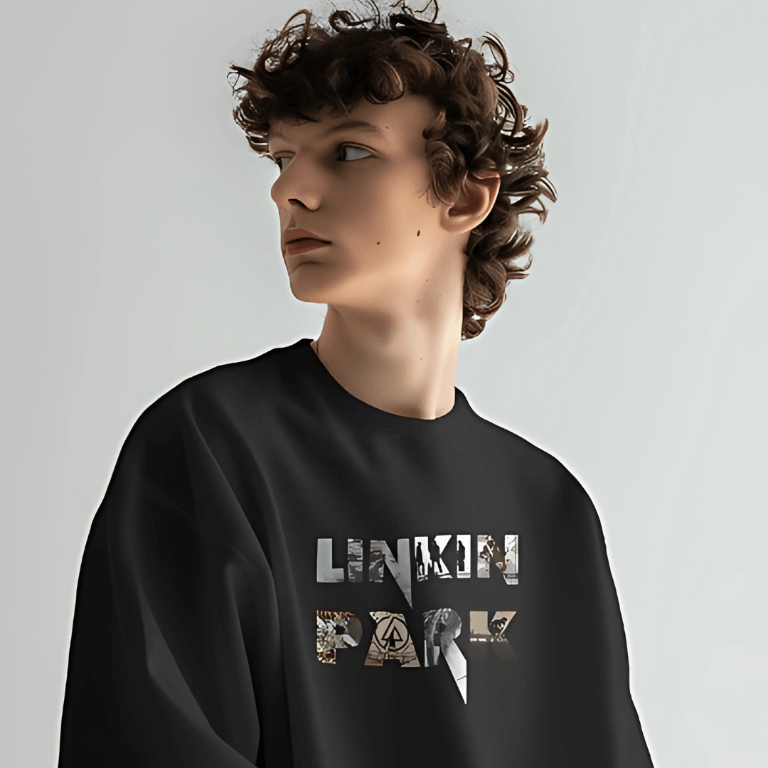 Nitorious Atelier Luxe Black Linkin Park Sweatshirt.