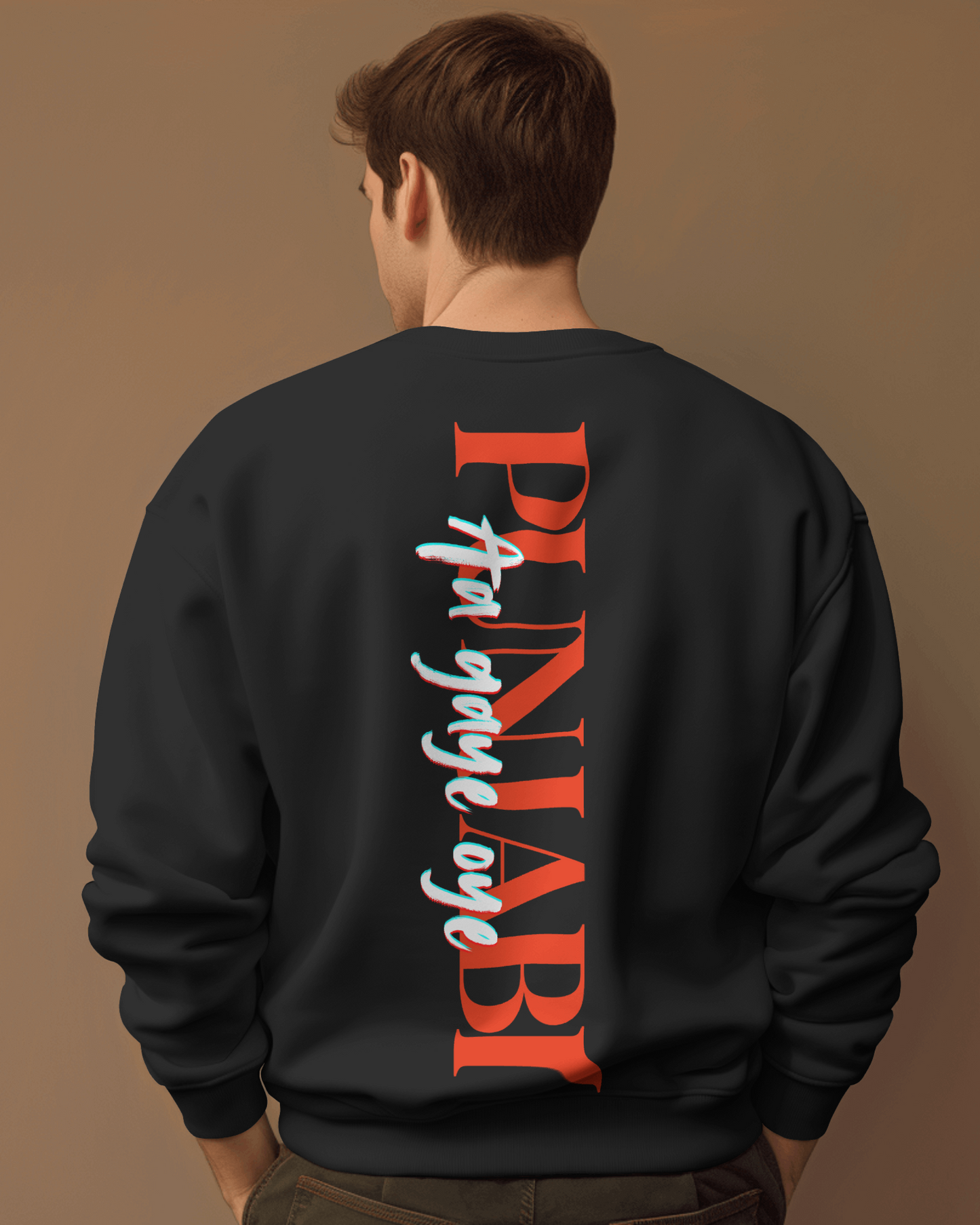 Black Diljit Diluminati sweatshirt from Nitorious Atelier featuring a bold graphic inspired by Diljit Dosanjh. Made from premium cotton fleece, this sweatshirt combines comfort and style, perfect for fans looking to make a statement with a unique design.