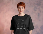 MS Dhoni One Last Time Morse Code Oversized Black Tshirt